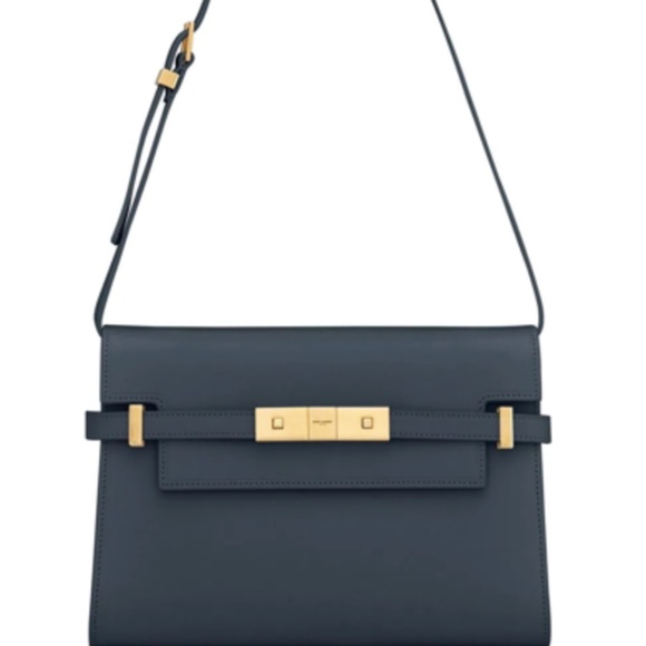 *SOLD* YSL Manhattan Small in Box Leather (Blue - discontinued colour) - Picture 2 of 2